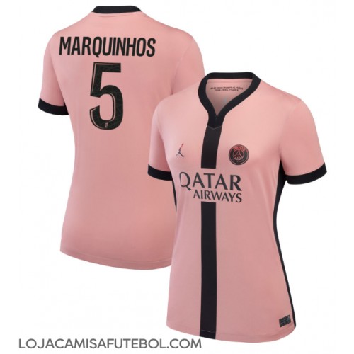 Camisa de Futebol Paris Saint-Germain Marquinhos #5 Equipamento Alternativo Mulheres 2024-25 Manga Curta